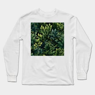 Green Leaves Pattern 14 Long Sleeve T-Shirt